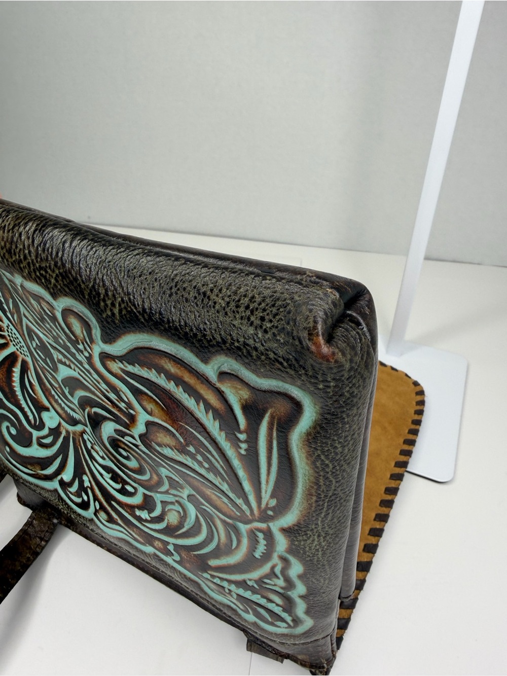 Patricia Nash Granada Crossbody Bag in Tooled Turquoise - Picture 13 of 14